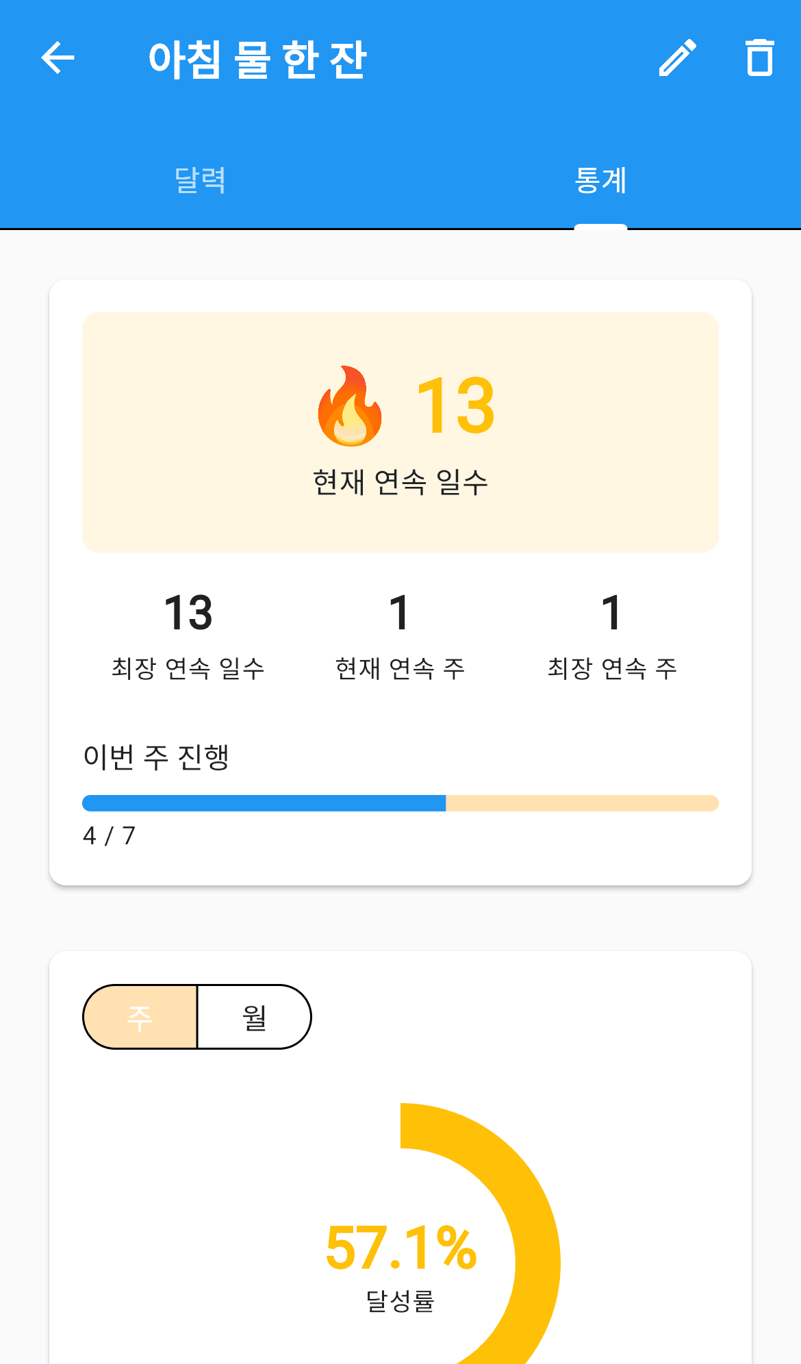 통계 탭